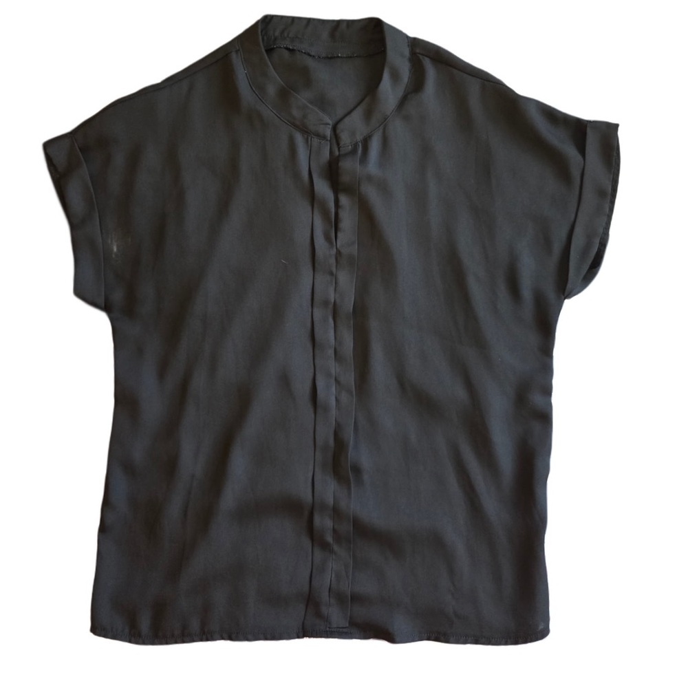 Vintage Polyester Sleeveless Classic Black Women's Top